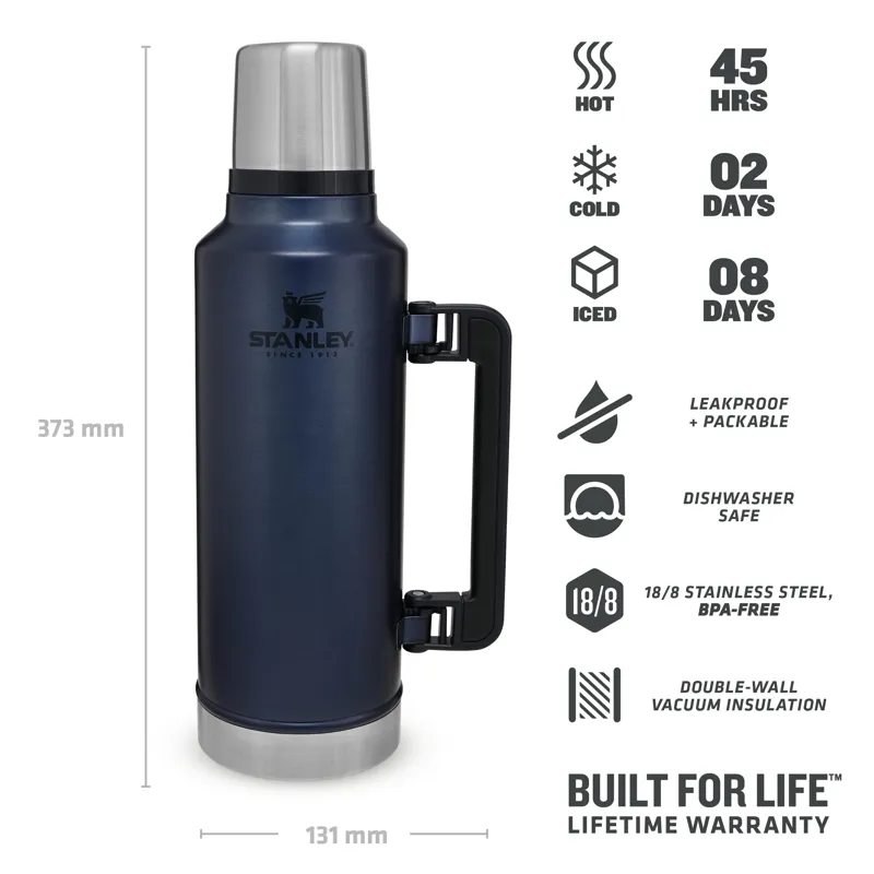 Stanley New Classic Vaccum Bottle 2QT/1.9Ltr in Nightfall-3